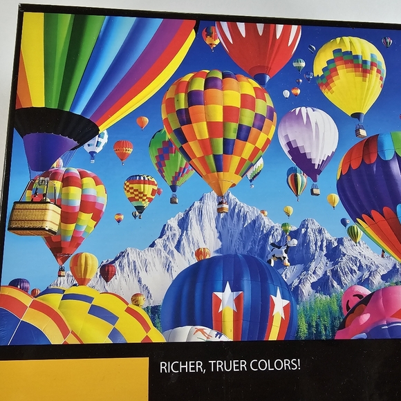 Kodak Premium 1000 Piece Jigsaw Puzzle "Balloons over the Mountain" Cra-Z-Art - Picture 2 of 7